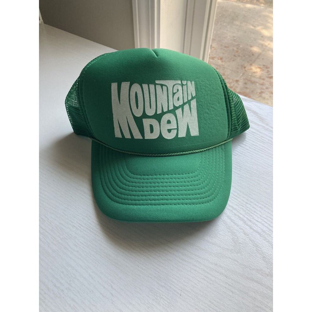 Vintage 80s Mountain Dew Mesh Trucker Snapback Hat Cap Patch Otto